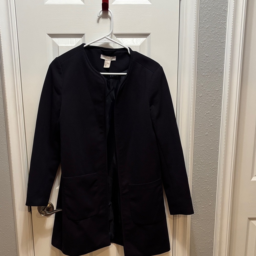 H&M Classic Black Long Blazer